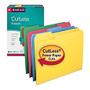 Smead; CutLess; Color File Folders, Letter Size, 1/3 Cut, 30% Recycled, Assorted Colors, Box Of 100