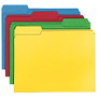 Smead; CutLess;/WaterShed; File Folders, Letter Size, 1/3 Cut, 30% Recycled, Assorted Colors, Box Of 100