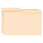 Smead; Manila File Folders, Legal Size, 1/2 Cut, 10% Recycled, Manila, Box Of 100