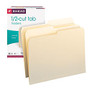 Smead; Manila File Folders, Letter Size, 1/2 Cut, Pack Of 100