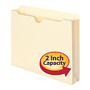 Smead; Manila File Jacket, Single-Ply Tab, 2 inch; Expansion, 9 1/2 inch; x 11 3/4 inch;