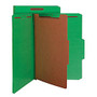 Smead; Pressboard Classification Folders, 1 Divider, Legal Size, 100% Recycled, Green, Pack Of 5