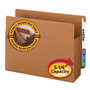 Smead; TUFF&trade; Pocket; End-Tab File Pocket With 2-Ply Tabs, 5 1/4 inch; Expansion, Straight Cut, Extra-Wide Letter Size, 30% Recycled, Dark Brown
