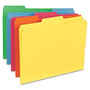 Sparco Top Tab File Folder - Letter - 8 1/2 inch; x 11 inch; Sheet Size - 1/3 Tab Cut - Assorted Position Tab Location - 11 pt. Folder Thickness - Red, Green, Yellow, Orange, Blue - Recycled - 100 / Box