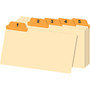 Office Wagon; Brand Manila Card Guides With Laminated Tabs, Daily, 5 inch; x 8 inch;, Manila/Orange, 31 Guides