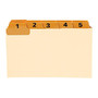 Oxford; Manila Card Guides With Laminate Tabs, Daily  inch;1-31 inch;, 3 inch; x 5 inch;, Manila; Orange Tabs