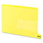 Smead End Tab Poly Out Guides, Two-Pocket Style - 13.25 inch; Divider Width x 9 inch; Divider Length - Yellow Vinyl Divider Vinyl Tab - 25 / Box