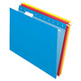 Office Wagon; Brand Reinforced Hanging File Folders, 8 1/2 inch; x 11 inch;, Letter Size, Assorted Colors, Pack Of 6