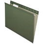 Pendaflex Recycled Hanging File folders with Infopocket - Letter - 8 1/2 inch; x 11 inch; Sheet Size - 1/5 Tab Cut - 11 pt. Folder Thickness - Kraft - Green - 25 / Box