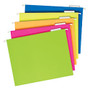 Pendaflex; Glow Hanging File Folders, 1/5 Cut, 8 1/2 inch; x 11 inch;, Letter Size, Assorted Colors, Box Of 25