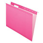 Pendaflex; Premium Reinforced Color Hanging Folders, Letter Size, Pink, Pack Of 25