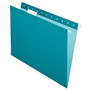 Pendaflex; Premium Reinforced Color Hanging Folders, Letter Size, Teal, Pack Of 25