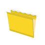 Pendaflex; Ready-Tab; With Lift Tab Technology Reinforced Hanging Folders, 1/5 Cut, Letter Size, Yellow, Pack Of 25