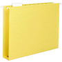 Smead; Hanging Box-Bottom File Folders, 2 inch; Expansion, 1/5-Cut Adjustable Tab, Letter Size, Yellow, Box Of 25