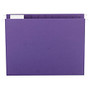 Smead; Hanging File Folders, 1/5-Cut Adjustable Tab, Letter Size, Purple, Box Of 25