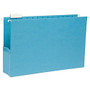 Smead; Hanging File Pocket With Tab, 3 inch; Expansion, 1/5-Cut Adjustable Tab, Legal Size, Sky Blue, Box of 25