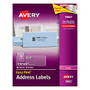 Avery; Easy Peel; Clear Laser Address Labels, 1 1/3 inch; x 4 inch;, Box Of 700