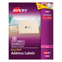 Avery; Easy Peel; Clear Laser Address Labels, 1 inch; x 2 5/8 inch;, Pack Of 1,500