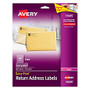 Avery; Easy Peel; Clear Laser Return Address Labels, 2/3 inch; x 1 3/4 inch;, Pack Of 600