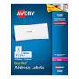 Avery; Easy Peel; White Laser Address Labels, 1 inch; x 2 5/8 inch;, Box Of 7,500