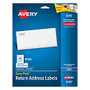 Avery; Easy Peel; White Laser Address Labels, 2/3 inch; x 1 3/4 inch;, Box Of 1,500