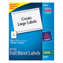 Avery; White Copier Address Labels, 8 1/2 inch; x 11 inch;, Box Of 100