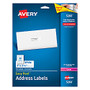 Avery; White Laser Address Labels, 1 inch; x 2 5/8 inch;, Box Of 750