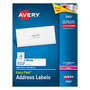 Avery; White Laser Address Labels, 1 inch; x 4 inch;, Box Of 2,000