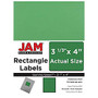 JAM Paper; Mailing Address Labels, 4 inch; x 3 5/16 inch;, Astrobright Gamma Green, Pack Of 120