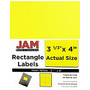 JAM Paper; Mailing Address Labels, 4 inch; x 3 5/16 inch;, Neon Yellow, Pack Of 120