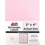 JAM Paper; Rectangular Mailing Address Labels, 2 inch; x 4 inch;, Baby Pink, Pack Of 120