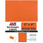 JAM Paper; Rectangular Mailing Address Labels, 2 inch; x 4 inch;, Cosmic Orange, Pack Of 120