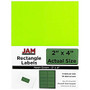 JAM Paper; Rectangular Mailing Address Labels, 2 inch; x 4 inch;, Neon Green, Pack Of 120