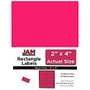 JAM Paper; Rectangular Mailing Address Labels, 2 inch; x 4 inch;, Neon Pink, Pack Of 120