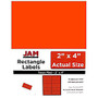 JAM Paper; Rectangular Mailing Address Labels, 2 inch; x 4 inch;, Neon Red, Pack Of 120