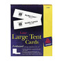 Avery; Inkjet And Laser Large Embossed Tent Cards, 11 inch; x 3 1/2 inch;, White, Box Of 50