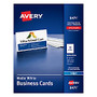 Avery; Inkjet Microperforated Business Cards, 2 inch; x 3 1/2 inch;, White, Pack Of 1,000