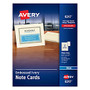 Avery; Inkjet Note Cards, 4 1/4 inch; x 5 1/2 inch;, Embossed Ivory, Box Of 60