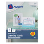 Avery; Quarter-Fold Greeting Cards, 4 1/4 inch; x 5 1/2 inch;, White, Pack Of 20