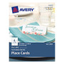 Avery; Textured Inkjet/Laser Place Cards, 1 7/16 inch; x 3 3/4 inch;, White, Pack Of 150