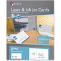 MACO Micro-perforated Laser/Ink Jet Business Cards - 2 inch; x 3.50 inch; - Matte - 250 / Box - Gray