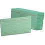 Oxford Colored Ruled Index Cards - 100 Sheets - Printed - Front Ruling Surface - Index Card 5 inch; x 8 inch; - Green Paper - 100 / Pack