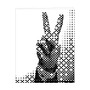 Retrospect Thank You Note Cards With Envelopes, 4 1/2 inch; x 5 7/8 inch;, Pixelated Peace, Box Of 10