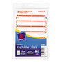 Avery; Print-Or-Write Color Permanent Inkjet/Laser File Folder Labels, 5/8 inch; x 3 1/2 inch;, Orange, Pack Of 252