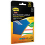 Post-it; Super Sticky Color Removable Inkjet/Laser File Folder Labels, 2/3 inch; x 3 7/16 inch;, Assorted Colors, Pack Of 175