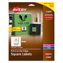 Avery; Easy Peel; Inkjet/Laser White Square Labels, 2 inch; x 2 inch;, Pack Of 300