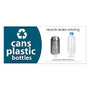 Recycle Across America Cans And Plastics Standardized Recycling Labels, 4 inch; x 9 inch;, Dark Teal