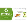 Recycle Across America Compost Standardized Labels, 4 inch; x 9 inch;, Green