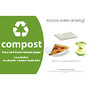 Recycle Across America Compost Standardized Labels, 5 1/2 inch; x 8 1/2 inch;, Green