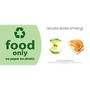 Recycle Across America Food Standardized Recycling Label, 4 inch; x 9 inch;, Light Green